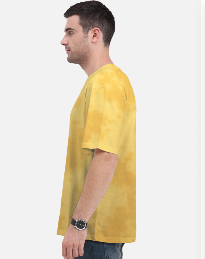 Unisex Tie Dye Oversized T-Shirt (Yellow)